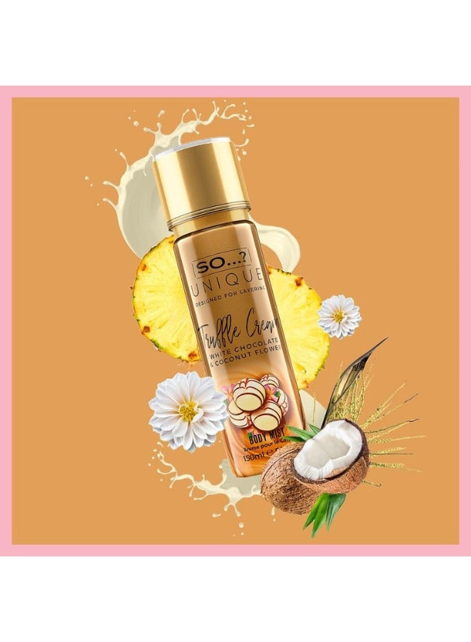 So..? So...? Unique Women's Candy Kiss Body Mist Bundle | 150ml | Pack of 3 | Includes Truffle Cream, Sweet Pea & Vanilla Candy | Sweet, Gourmand & Floral Scents | Long-Lasting Fragrance Sprays - Image 5