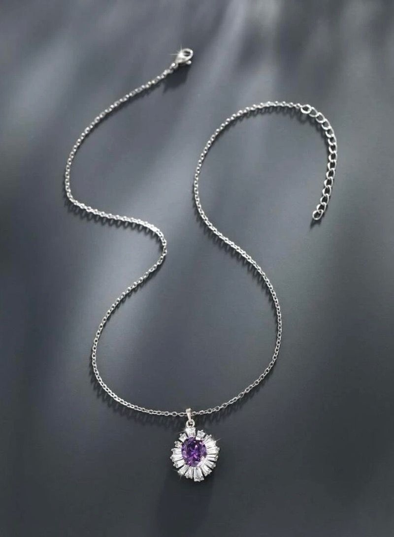 نيو ستايل سلسال نسائي رائع باللون الفضي مرصع بالزركون عالي الجودة - Image 3