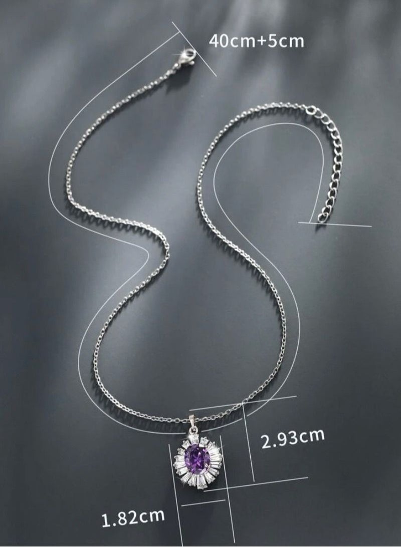 نيو ستايل سلسال نسائي رائع باللون الفضي مرصع بالزركون عالي الجودة - Image 4