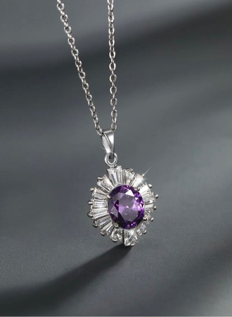 نيو ستايل سلسال نسائي رائع باللون الفضي مرصع بالزركون عالي الجودة - Image 1