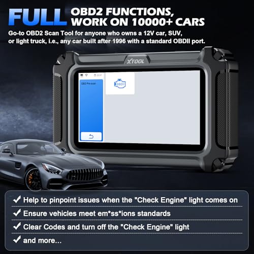 XTOOL D5 Car Code Reader and Reset Tool, Engine ABS SRS Transmission Car Diagnostic Tool with EPB Service, ABS Bleed, Throttle Relearn, Clear Check Engine Light Code Reader with 10 Resets, Free Update - Image 5