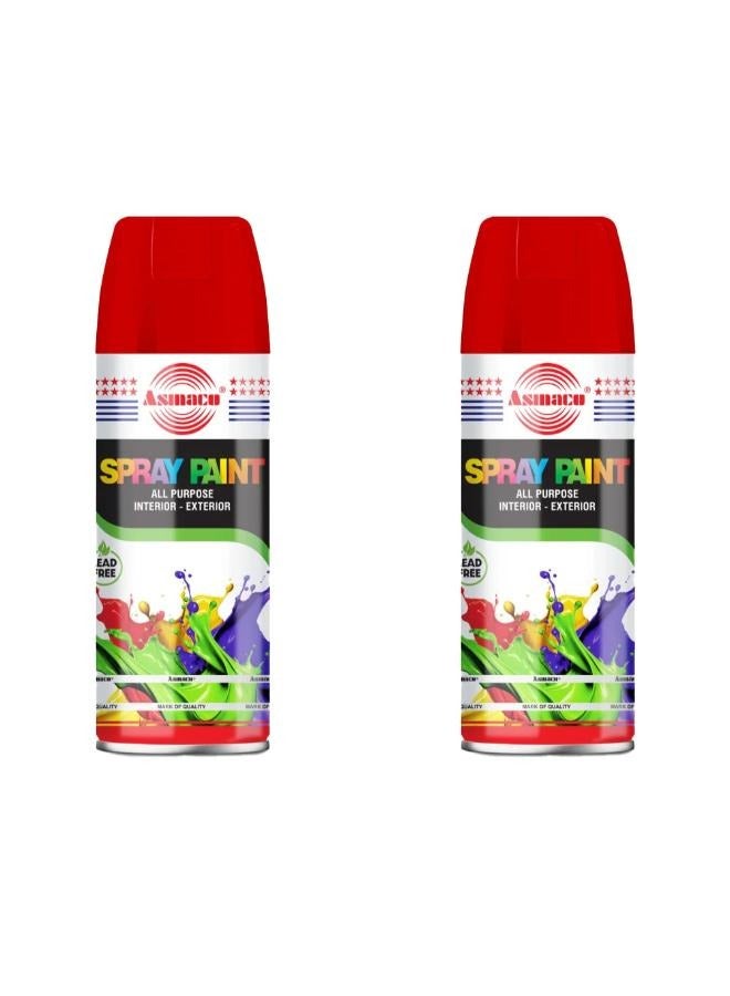 اسماكو طلاء بخاخ من اسماكو - سيجنال ريد - 400 مل - مجموعة قطعتين