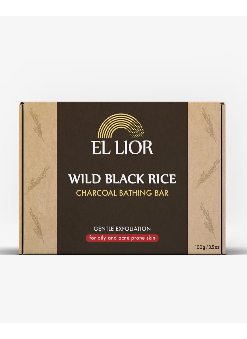 EL LIOR - EL LIOR Wild Black Rice Charcoal Bathing Bar - Image 1