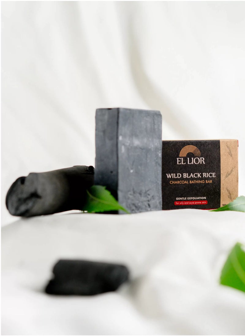 EL LIOR - EL LIOR Wild Black Rice Charcoal Bathing Bar - Image 1