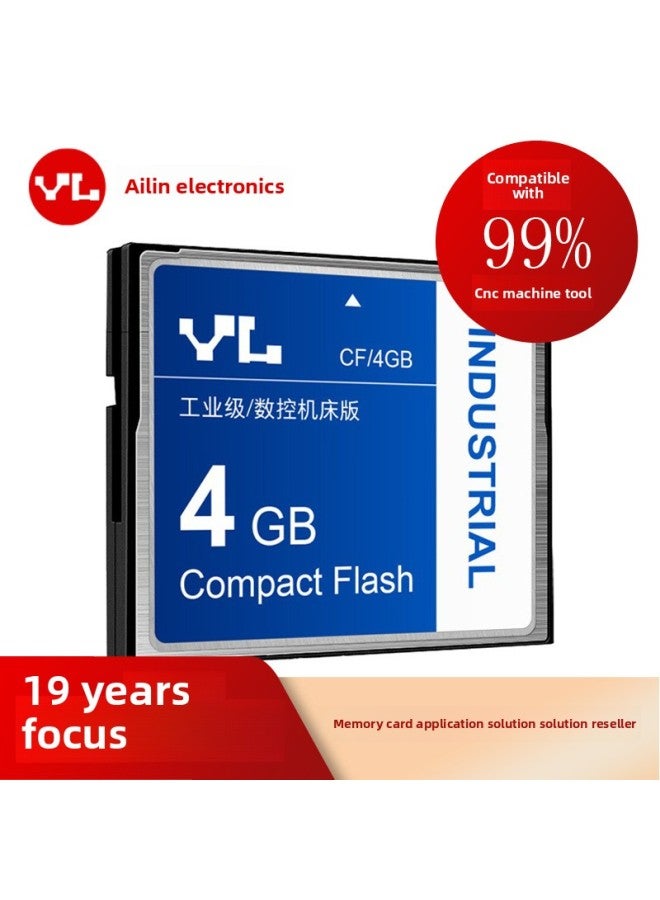 Industrial CNC Machine Tool Mitsubishi M70 Flange CNC Siemens Fanuc Lathe Milling Machine Industrial Control CF Memory Card-Capacity:4GB