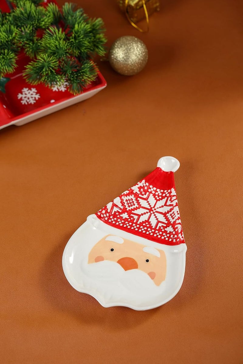Stephanie Imports Christmas Themed Winter Holiday Ceramic Accent Plate Christmas Santa 975 - Image 2