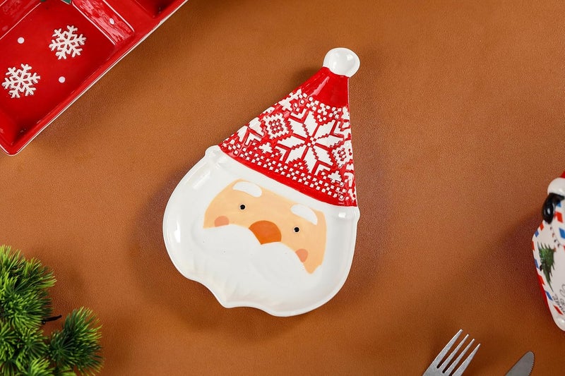 Stephanie Imports Christmas Themed Winter Holiday Ceramic Accent Plate Christmas Santa 975 - Image 3