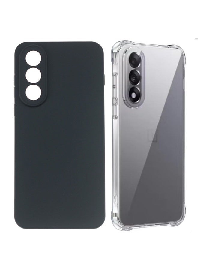 SanHu for OnePlus Nord 5 5G 2-In-1 Thin Soft Case Cover, Anti Drop Protection, Anti Fingerprint, Durable, Easy To Clean And Install, Frosted Protective Case+Transparent Four Corner Anti Drop Protective Case - Image 1