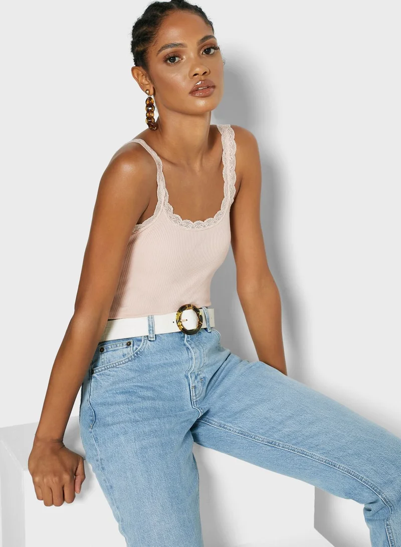 TOPSHOP Lace Trim Bodysuit