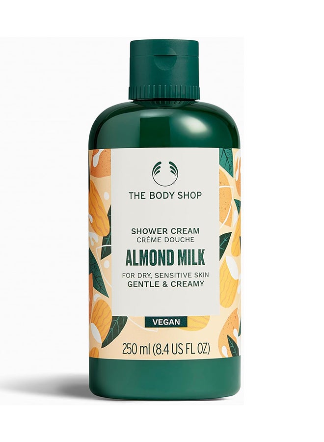 THE BODY SHOP Almond Milk Shower Cream – Hydrating Body Wash for Dry, Sensitive Skin | Vegan, 93% Natural Origin Ingredients with Organic Almond Milk | Gentle Cleanser for Soft, Comforted & Moisturise