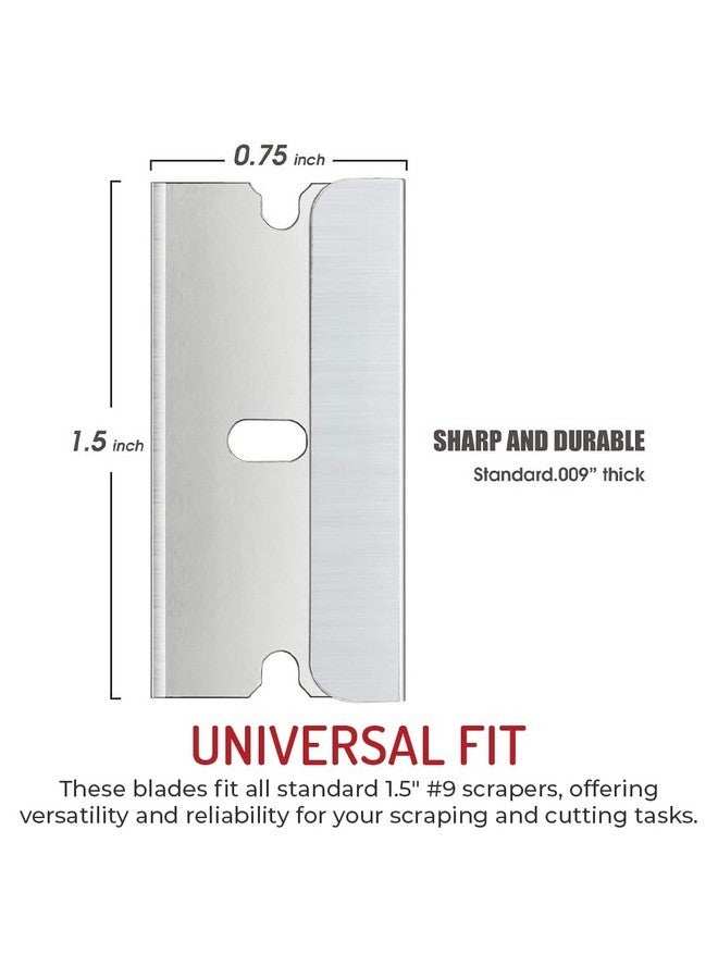هاي-تيك شفرة حلاقة ذات حافة واحدة، من الفولاذ المقاوم للصدأ، متوفرة في عبوات كبيرة (100) - Image 4