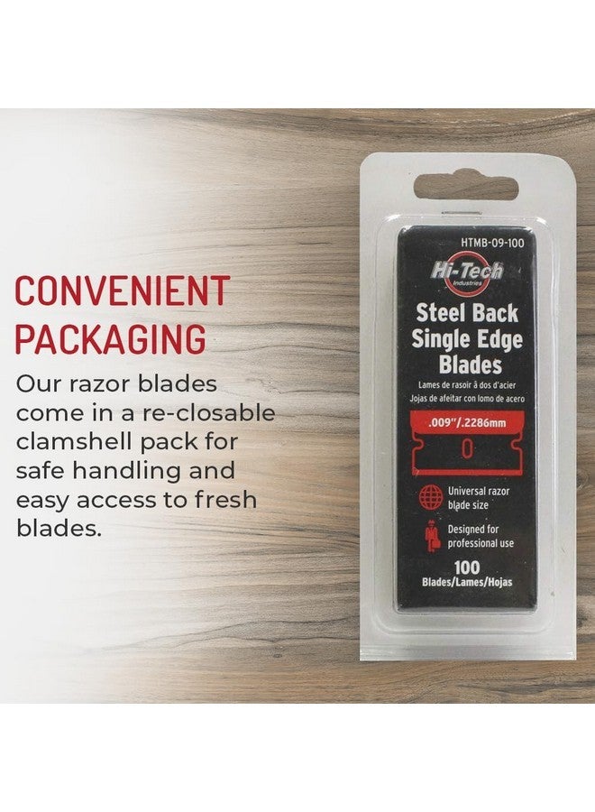 هاي-تيك شفرة حلاقة ذات حافة واحدة، من الفولاذ المقاوم للصدأ، متوفرة في عبوات كبيرة (100) - Image 5