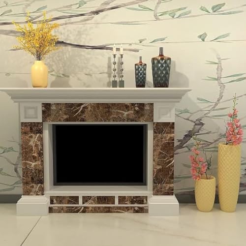 wall love Marble OilProof & Waterproof self-Adhesive Sheet Stickers Big Countertop Cabinet Furniture puja Room Kitchen,Home Sticker Wallpaper 60 x 200cm (Light Brown Wallpaper) - Image 3