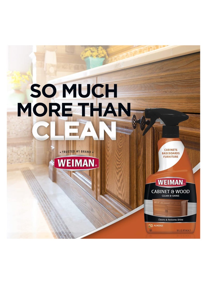 Weiman Wood Cleaner and Furniture Polish Spray for Cabinets, Baseboards and Furniture - 16 Fluid Ounce  - Image 2