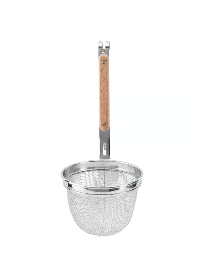 VARDAGEN Noodle / Pasta Strainer with Beech Handle, Stainless Steel, 30 cm - Image 1
