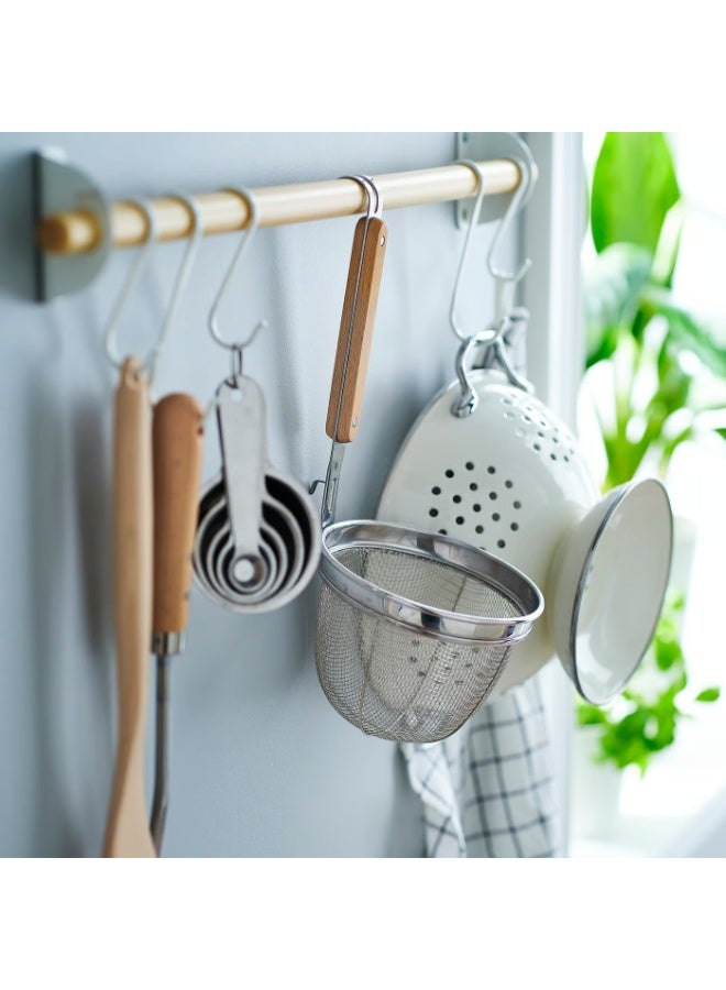 VARDAGEN Noodle / Pasta Strainer with Beech Handle, Stainless Steel, 30 cm - Image 5