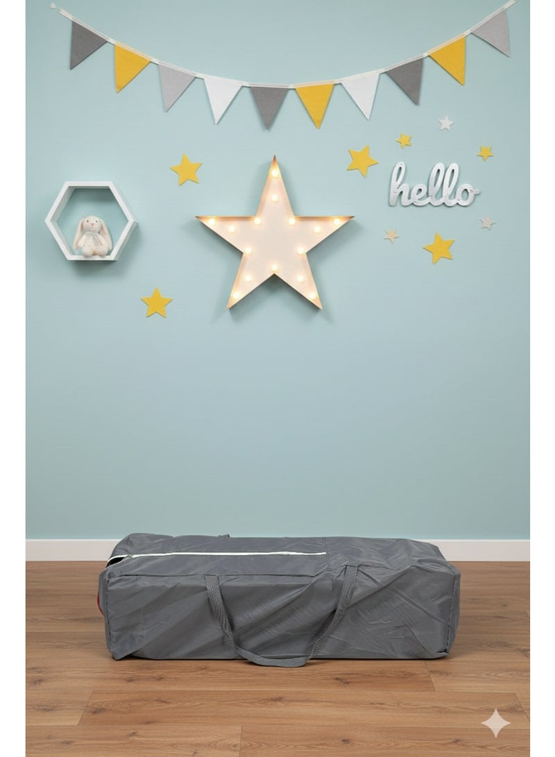FUN MOMENT Baby Cot And Folding Bed 100×70cm - Image 3