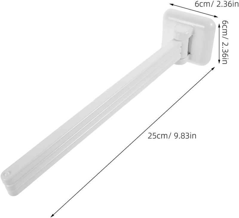Beavorty Rotating Towel Rack with 3 Swing Arms Wall-Mounted Bathroom Towel Holder White Space-Saving for Kitchen and Bath Use - Image 2