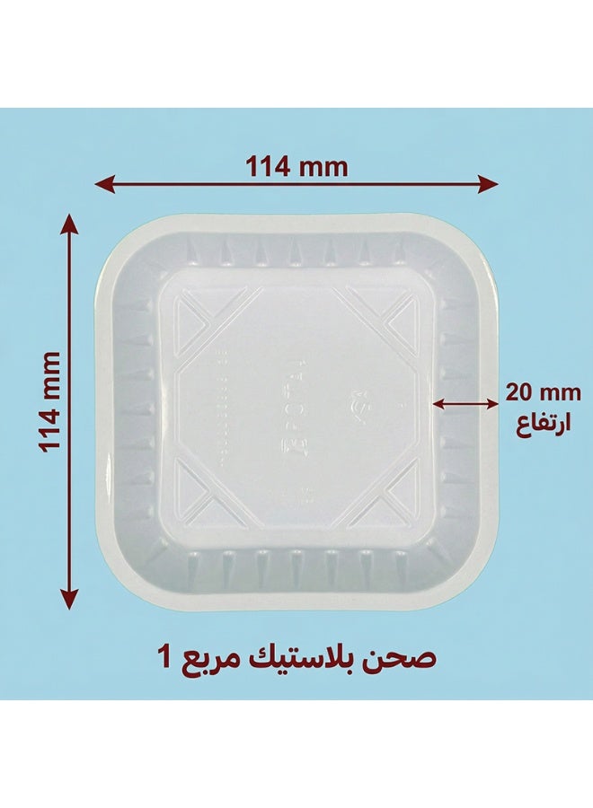 Ritco Carton Of Square Plastic Plates, Size 1 (1000 Plates/Carton) - Image 3