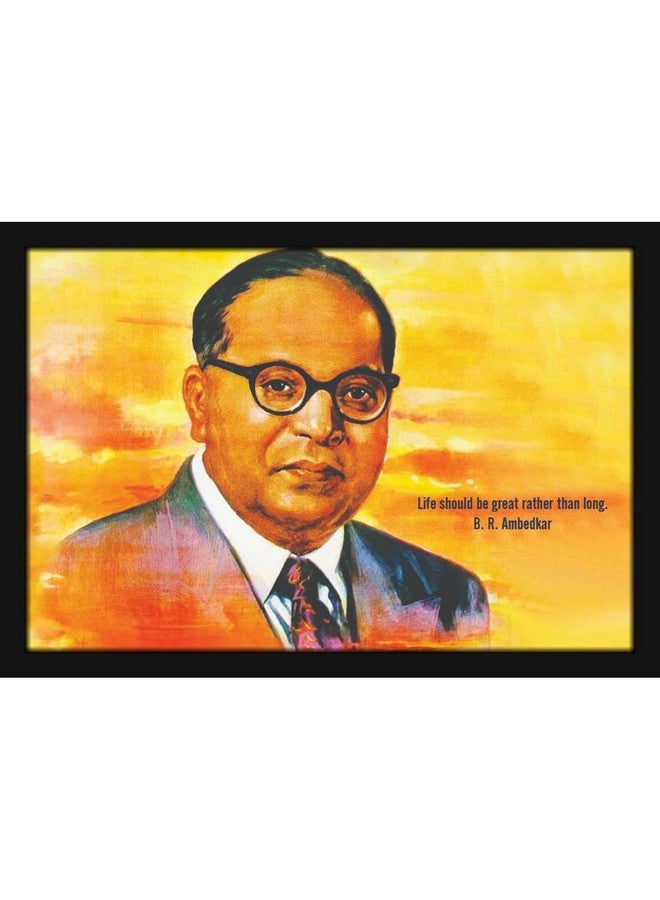 Mad Masters Bhimrao Ramji Ambedkar Indian leader Painting Photo Frame for Living Room, Bedroom, Home Decor and Wall Decoration (MM 2989, 8x12 Inch, Paper, Without Plexi Glass) - Image 1