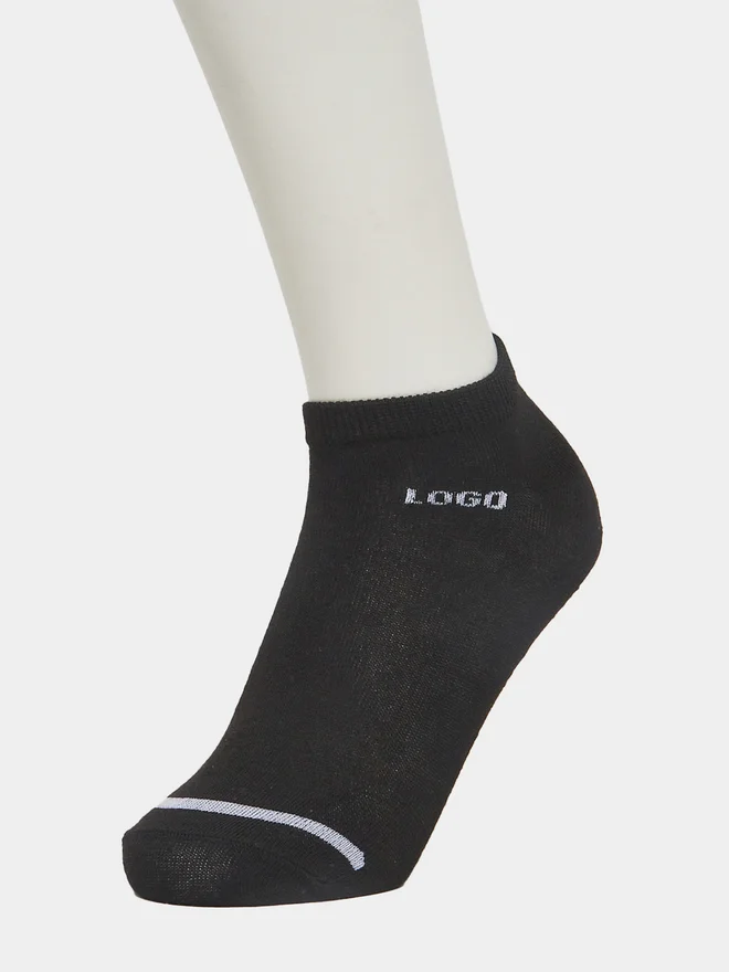 ستايلي Styli Pack of 5 - Striped Detail Ankle Socks