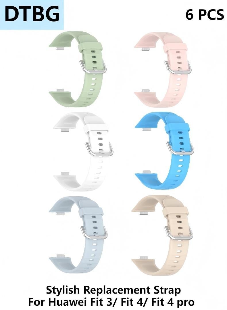 DTBG Soft Silicone Watch Straps, Suitable For Huawei Fit 3/ Fit 4/ Fit 4 pro , Waterproof, Breathable and Adjustable Sports Watch Straps  - Image 1