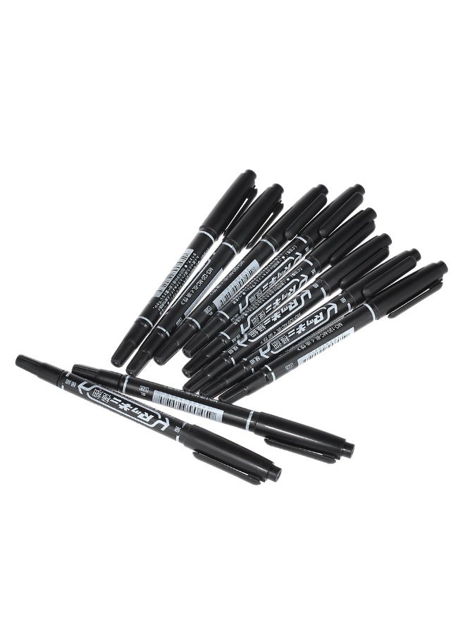 10Pcs Double-headed Tattoo Skin Marker Pen Tattooing Piercing Marking Pen for Permanent Tattoo Tool - Image 1