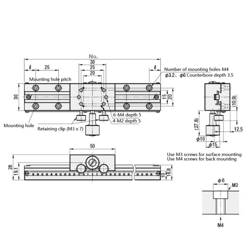 Manual X Trimming Platform Aluminum Alloy Sliding Stage Replace for Misumi XDTLS100 - Image 4