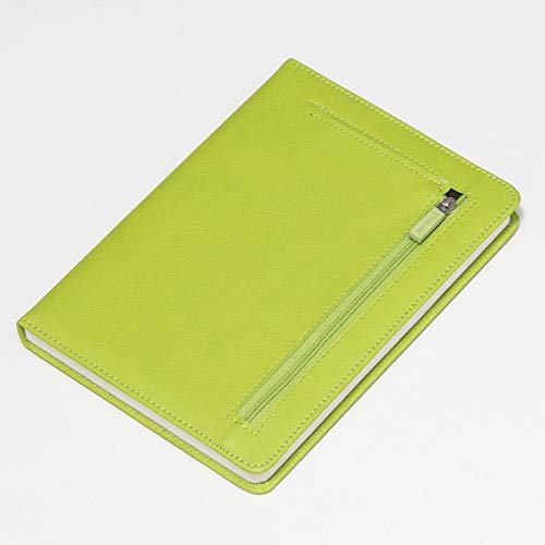REGAL Vibrant A-5 Faux Leather Hardbound Notebook Diary with Stylish Expandable Pocket, 272 pages, 80 gsm (Lime Green) - Image 2
