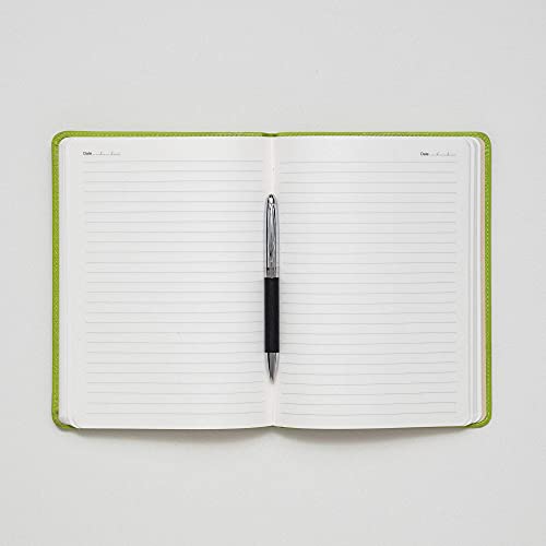 REGAL Vibrant A-5 Faux Leather Hardbound Notebook Diary with Stylish Expandable Pocket, 272 pages, 80 gsm (Lime Green) - Image 5