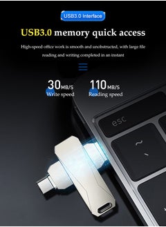 Generic Double Interface Flash Drive,High Speed USB Flash Drive ,Type-C and USB Double Interface,Durable and Sturdy，for Record Data Transmission Data,for Smartphones, Computers, Tablets, PC,32GB  - Image 3