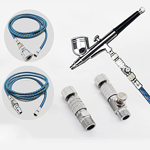 Aulufft 16 Pcs Airbrush Adapter Set Includes 12 Pcs Airbrush Adapter Kit Fitting Quick Release Disconnect Fitting Connector, Airbrush Hose with Airbrush Spray Cleaning Repair Tool for Air Compressor - Image 4