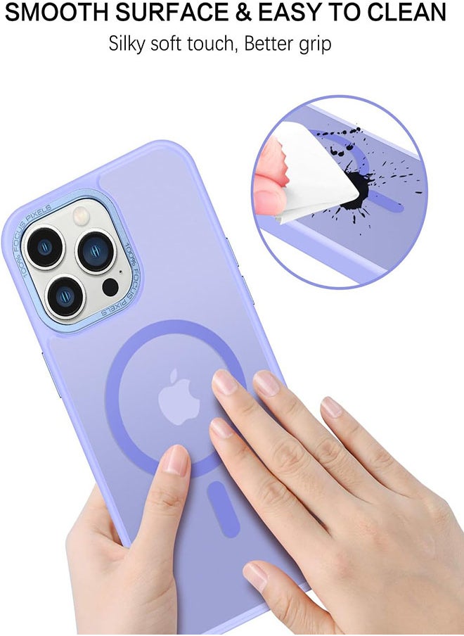 Generic - Case BENTOBEN Magnetic Iphone 15 Pro Max, Compatible with Wireless Charger and Magsafe Card Wallet, Simple Clear Shockproof Drop Resistant Anti-Fingerprint Case Compatible with Iphone 15 Pro Max - Lavender - Image 1