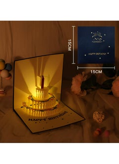 LKTOCAFT Music and Lighting Design 3D Pop-Up Card, Greeting Card for Birthday, Sturdy and Solid Cardstock Gift Card with Envelope and Thank You Card  - Image 1