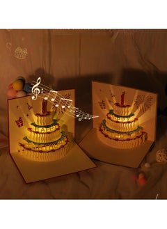 LKTOCAFT Music and Lighting Design 3D Pop-Up Card, Greeting Card for Birthday, Sturdy and Solid Cardstock Gift Card with Envelope and Thank You Card  - Image 3