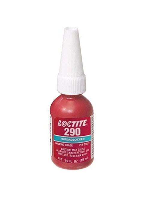 Loctite 29021 Green 290 Medium High-Strength Threadlocker, 300 Degree F Maximum Temperature, 10 mL Bottle