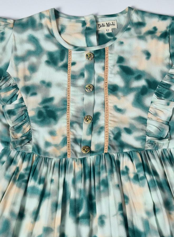 بيلا مودا فستان بربطة عنق مصبوغة بكشكشة - Image 3