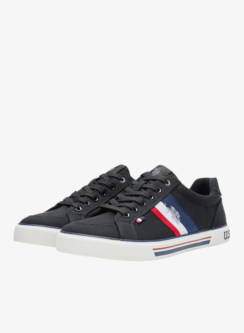U.S. Polo Assn. Men's Black Low-Top Sneakers,Lightweight Shoes Casual for Classic Look - Image 2