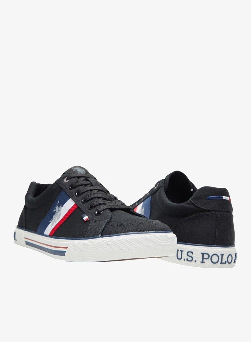 U.S. Polo Assn. Men's Black Low-Top Sneakers,Lightweight Shoes Casual for Classic Look - Image 5