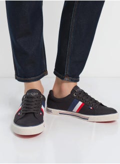 U.S. Polo Assn. Men's Black Low-Top Sneakers,Lightweight Casual Shoes for Classic Look  - Image 4