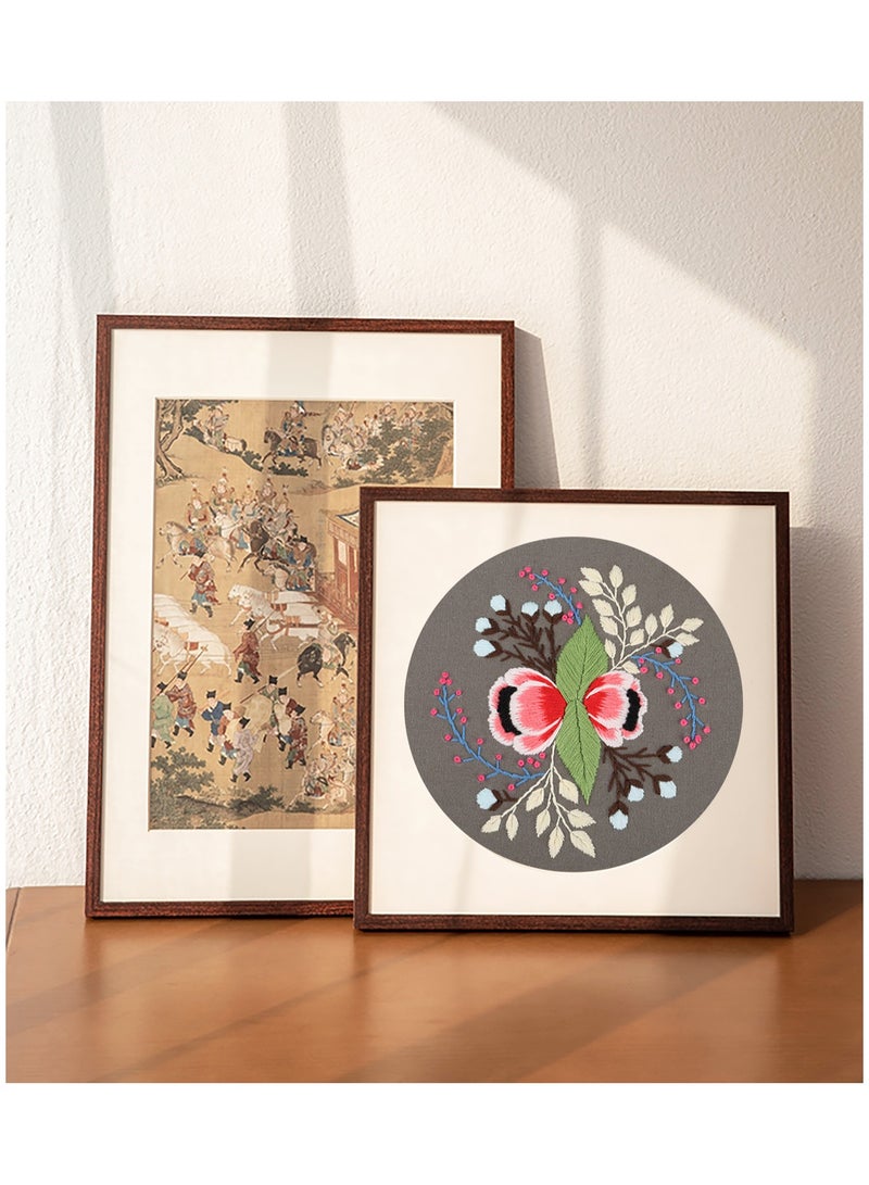 SOLARAE Embroidery Starter Kit Full Range of Stamped Cross Stitch Kits for Beginner Including Embroidery Cloth with Pattern, Embroidery Hoop, Color Threads, Tools Kit - Image 2