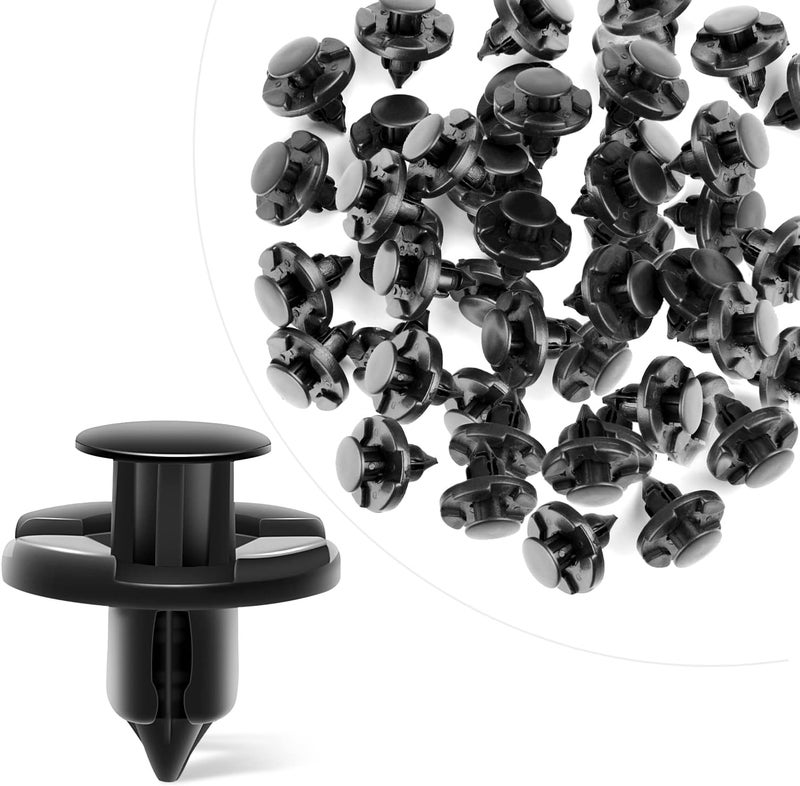 GOOACC GRC-09 40 Pcs Clips Nylon Bumper Fastener Rivet OEM Replacement 01553-09321 Fender Liner and Radiator 8mm Salt resistant coating - Image 1