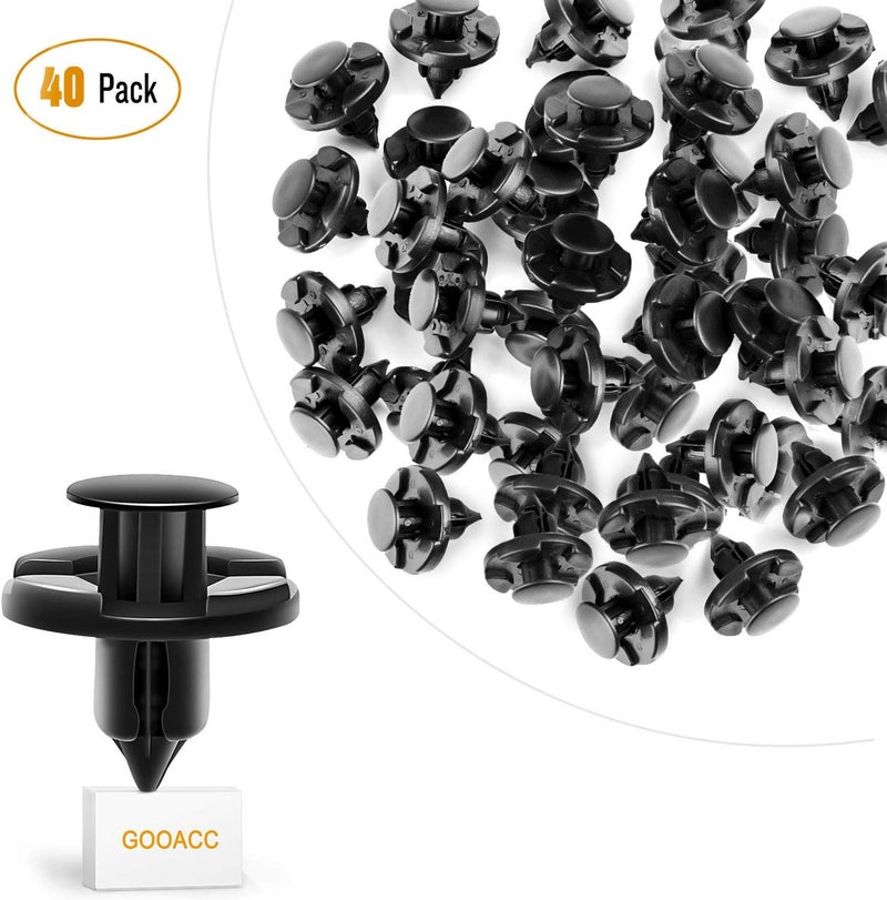 GOOACC GRC-09 40 Pcs Clips Nylon Bumper Fastener Rivet OEM Replacement 01553-09321 Fender Liner and Radiator 8mm Salt resistant coating - Image 2