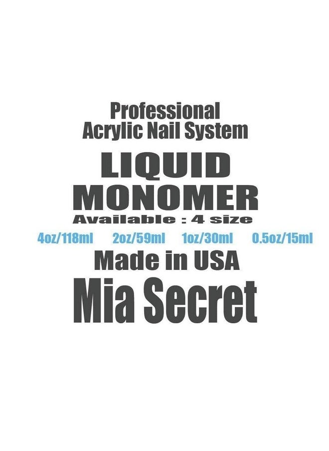 MIA SECRET - MIA SECRET 4oz Liquid Monomer + 4oz Clear Acrylic Powder Nail Art System - Image 1