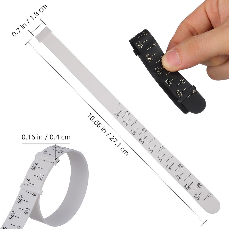 Vosarea 2pcs Wrist Gauge Bracelet Sizer Measuring Tool for Wrist and Bracelet Diameter Measurement Assorted Colors - Image 2