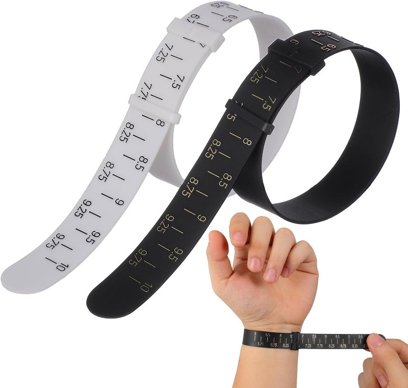 Vosarea 2pcs Wrist Gauge Bracelet Sizer Measuring Tool for Wrist and Bracelet Diameter Measurement Assorted Colors - Image 1