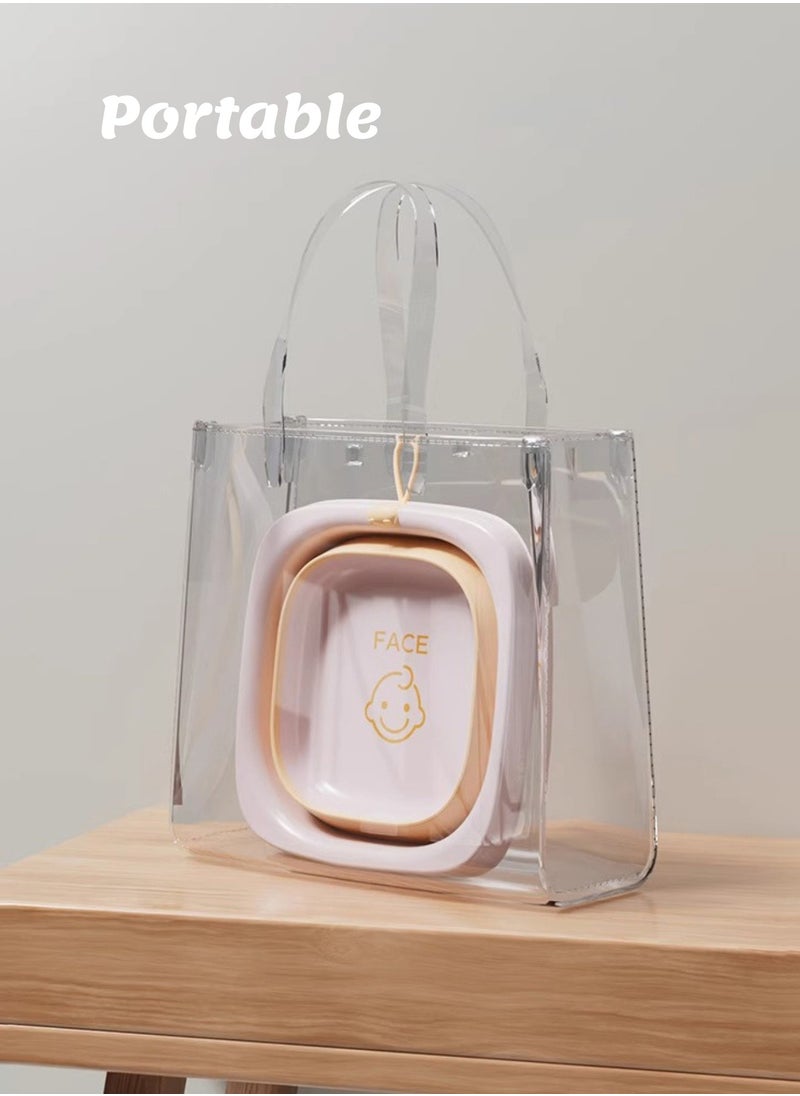 Moms Magic - Foldable Multi-Use Baby Care Basin - High-Capacity Portable Washing Solution for Feet, Butt, and Face - Compact & Lightweight Design for Easy Travel - Image 1