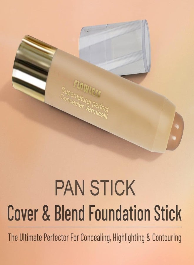 adbeni Perfect Match Panstick Foundation | Lightweight, Full Coverage Foundation With Natural And Dewy Finish For Face Makeup| Easy To Apply With Hand Stick Applicator | Shade-03 - Image 2