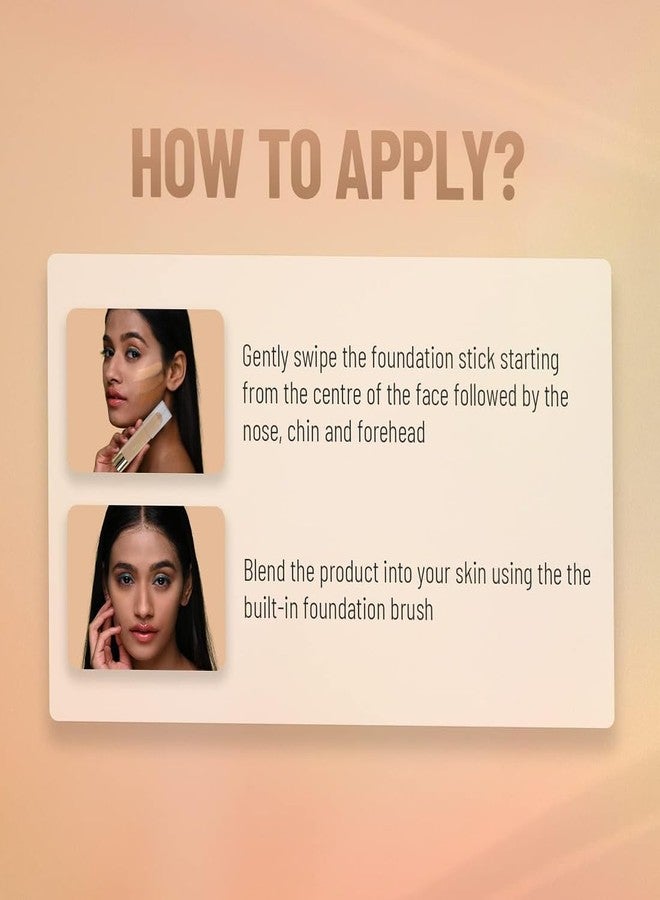 adbeni Perfect Match Panstick Foundation | Lightweight, Full Coverage Foundation With Natural And Dewy Finish For Face Makeup| Easy To Apply With Hand Stick Applicator | Shade-03 - Image 4
