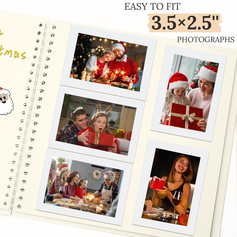 Hiwhy Scrapbook 8x8 Inch DIY Scrapbook Album Hardcover Kraft Paper Scrap Book Photo Albums 40 Pages Perfect for 4x6 / 5x7 Photos Memory Book for Family, Wedding - Image 4